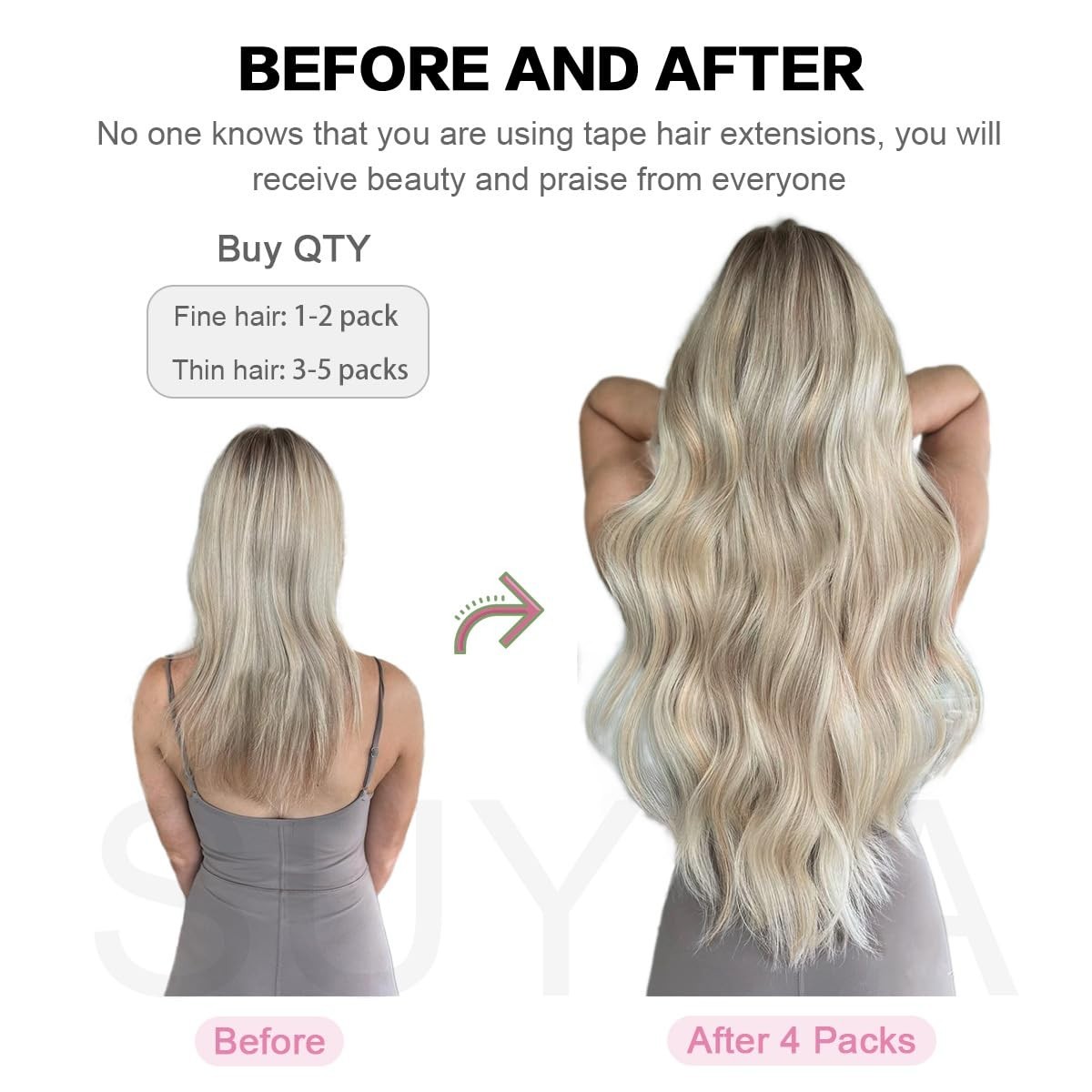 100% Remy Hair Tape Extensions – 20pcs Jet Black, 12 Inch, Tangle-Free