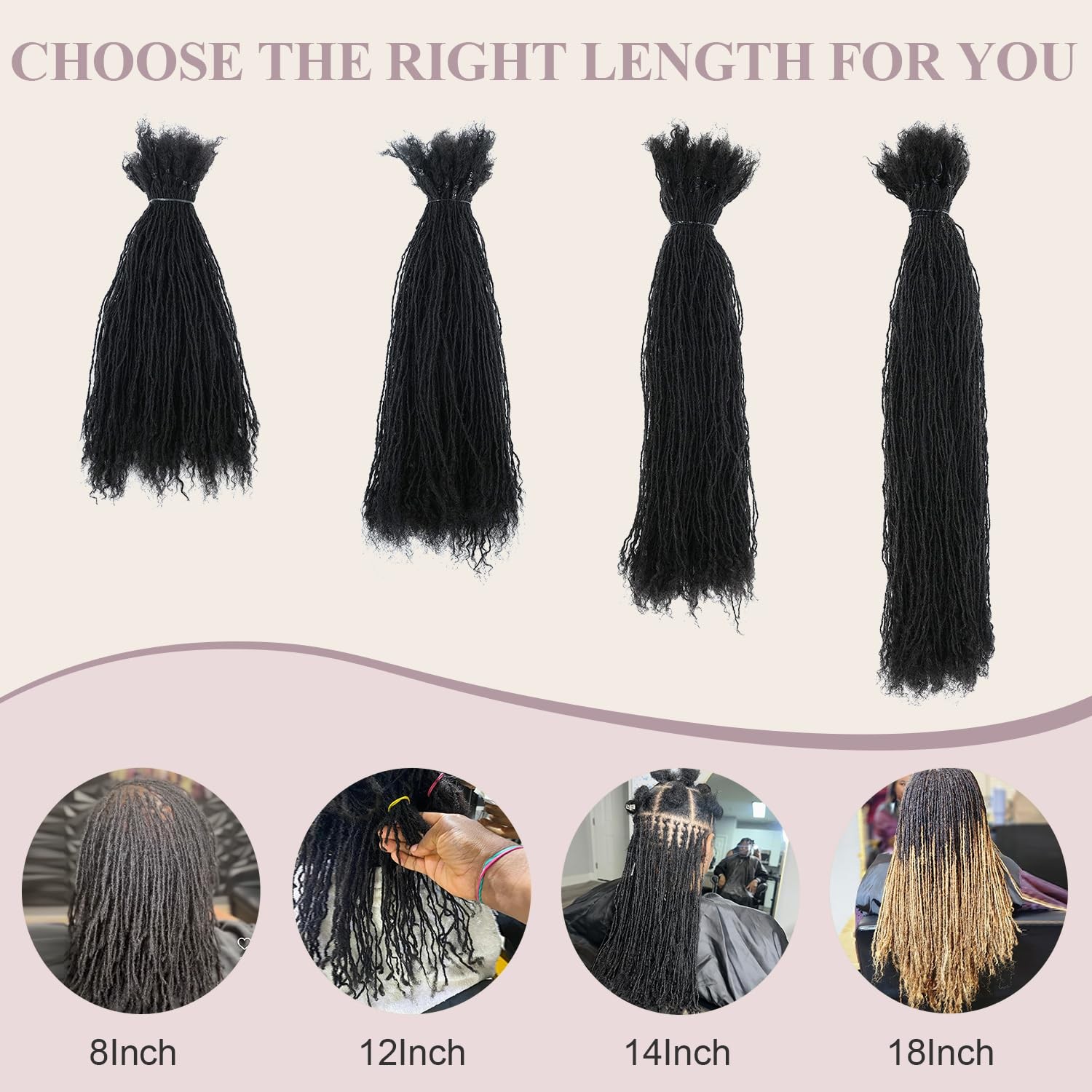 Originea Sister Locs Extensions Human Hair Curly Tips Permanent Micro Locs