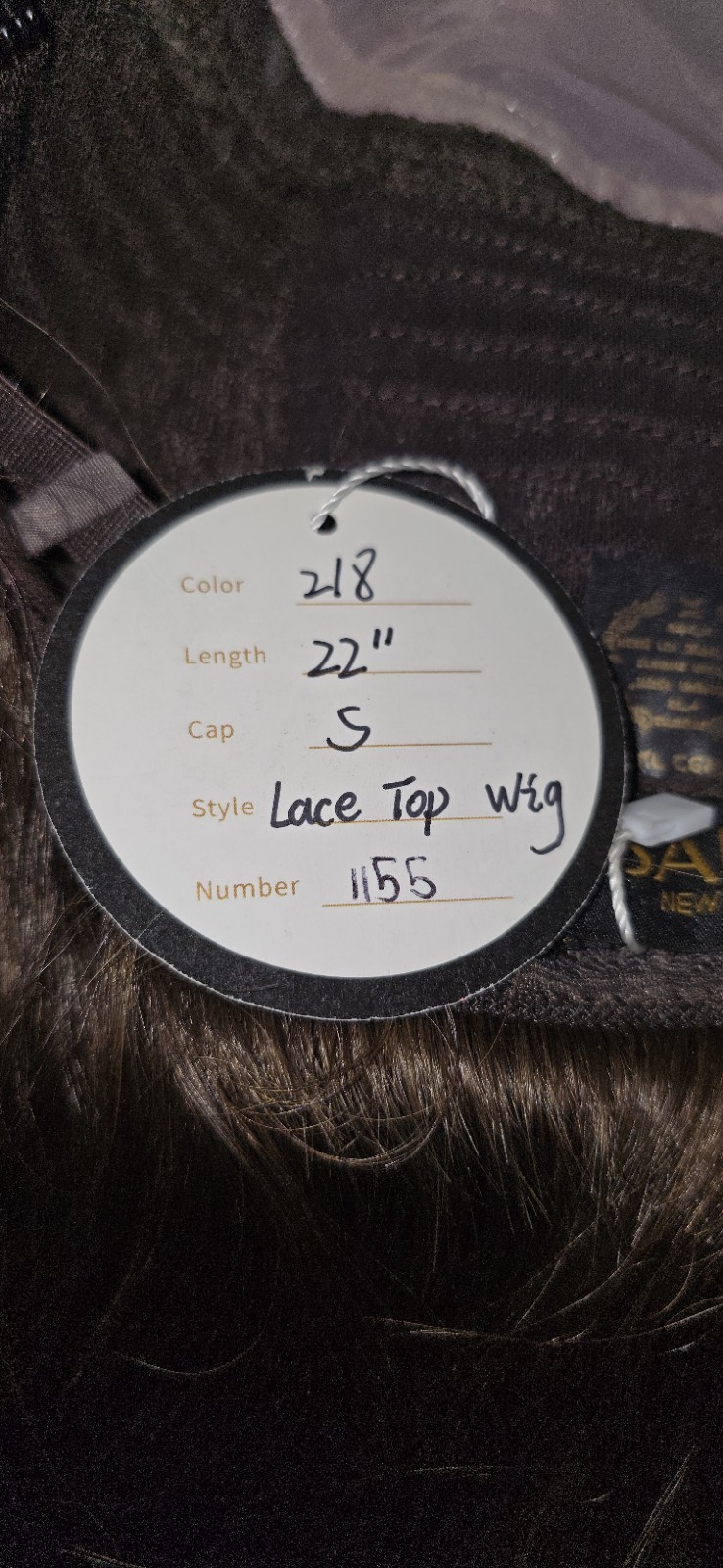 SARZ New York Lace Top Human Hair Sheitel Wig 22in 2/8 Small
