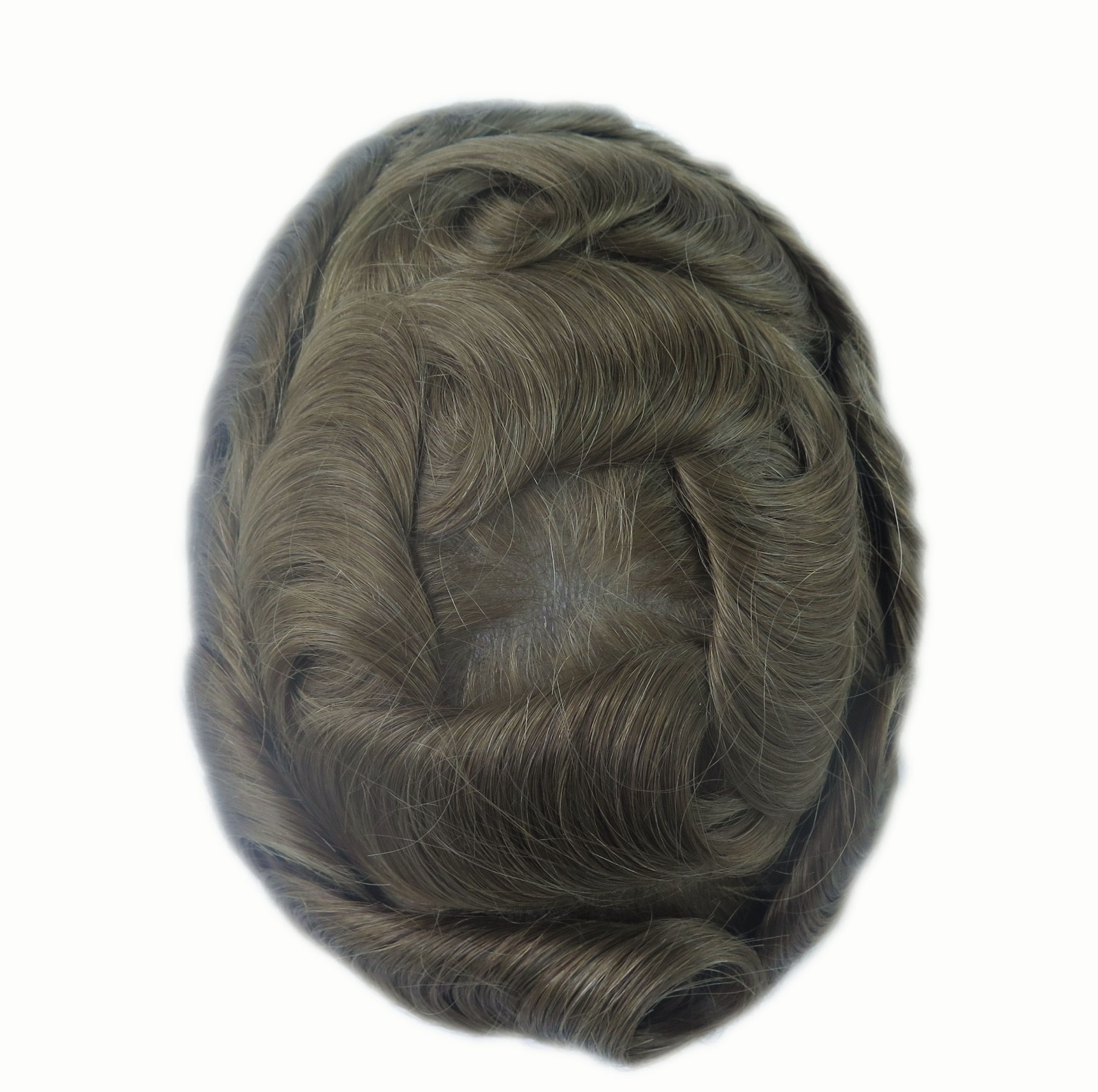 Toupee for Men Human Hair System Mirco Thin Skin 0.02mm Dark Blonde Hairpiece#18