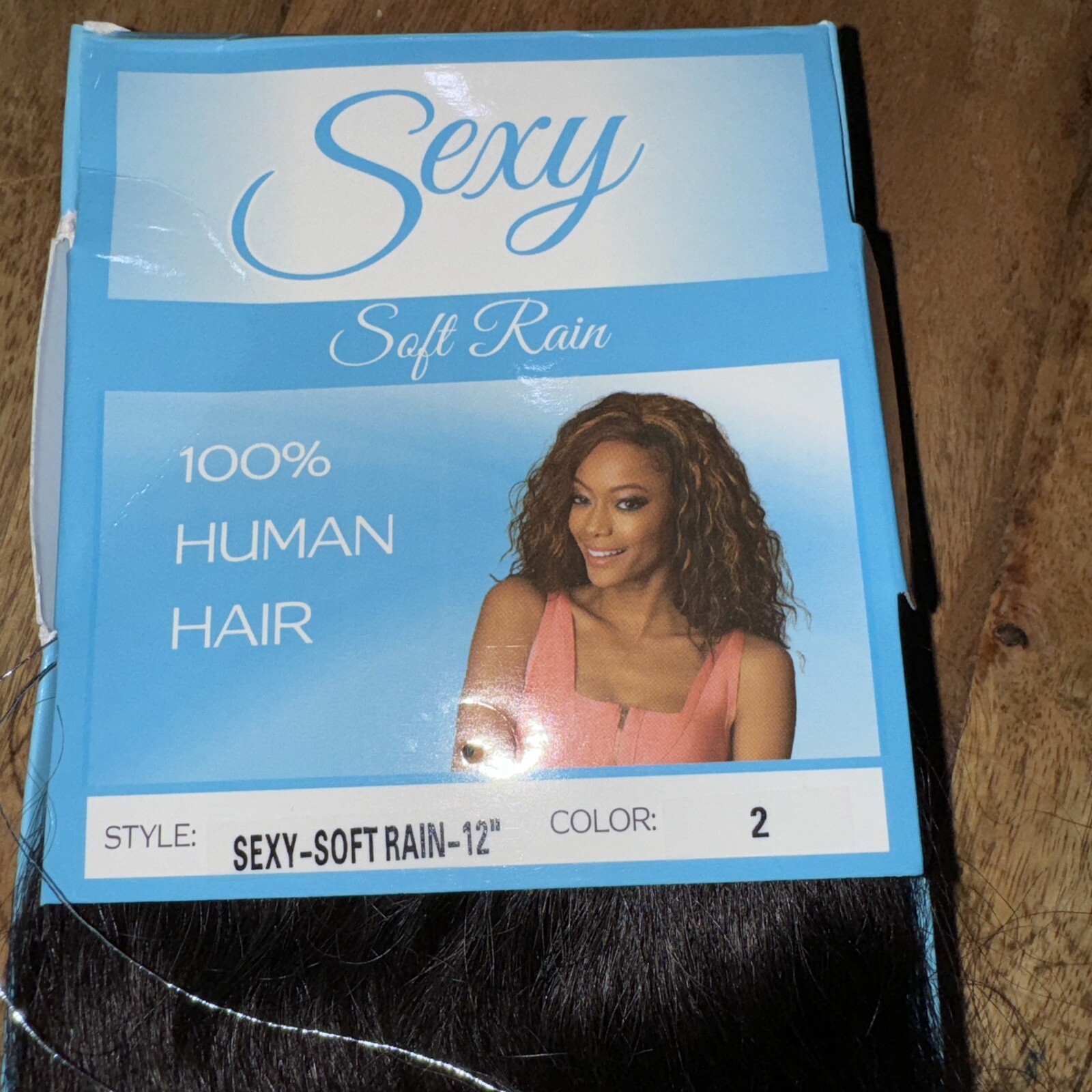Sexy Soft Rain 100% Human Hair 12” WEFT COLOR 2