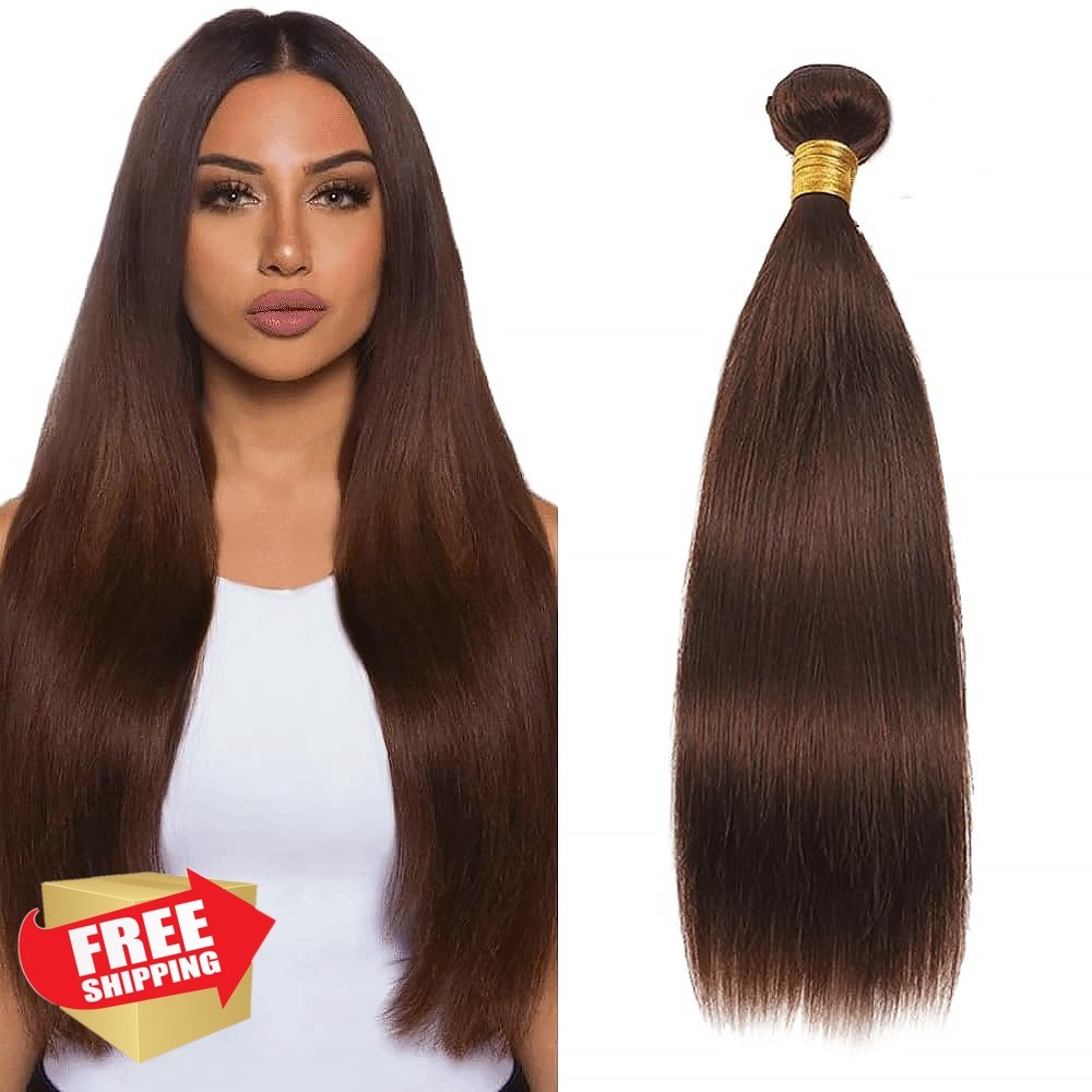 JUIOKAOO #4 Brown Straight Hair 32″ 100g Bundle