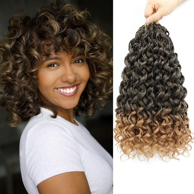 Agstgla Gogo Curl Crochet Hair Pre Looped 8 Packs Pre Twisted Curly Crochet
