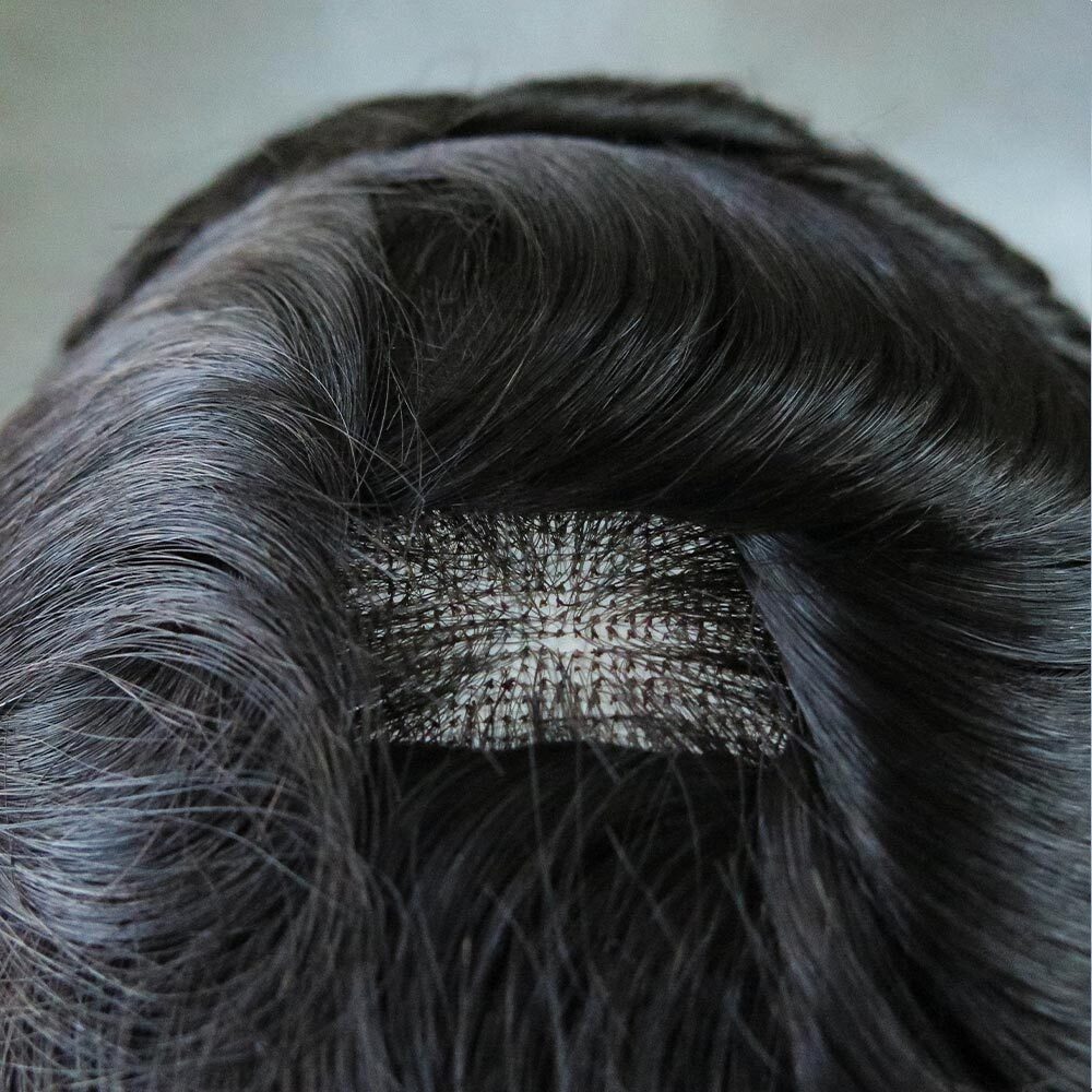 Toupee For Mens Human Hair Replecement System German Lace Gent Hairpieces 8×10”