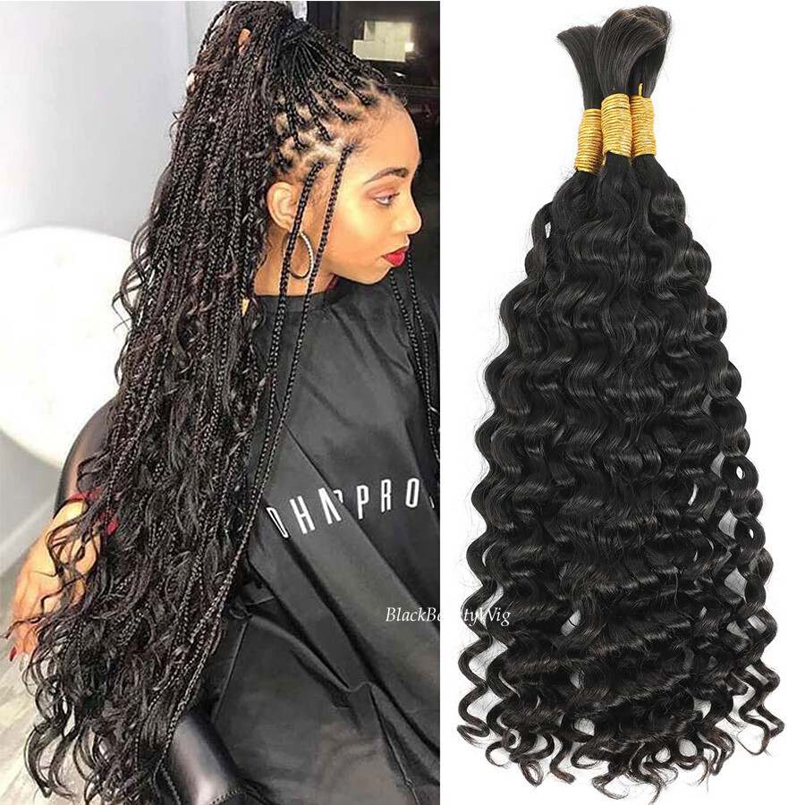 Deep Curly Micro Braiding Human Hair Braids Hair Bulk No Weft