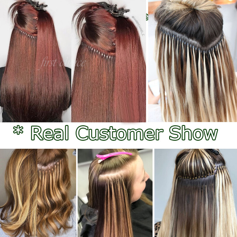 Thick 1G/S U Tip Pre Bonded Human Hair Extensions Remy Nails Tip Keratin Caramel
