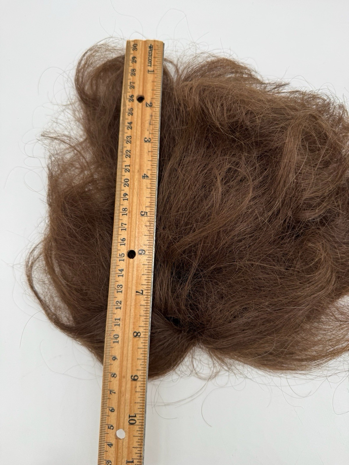 LOT (2) Vintage 100% Human Hair Hair Piece Wiglets Brown & Red Made in Korea
