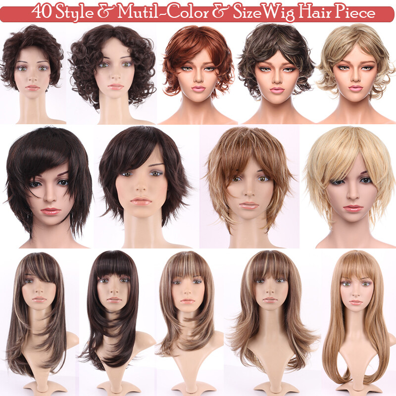 Real Thick Hair Full Wigs Natural Long Wavy Full Wig Heat Resistant Multi Color