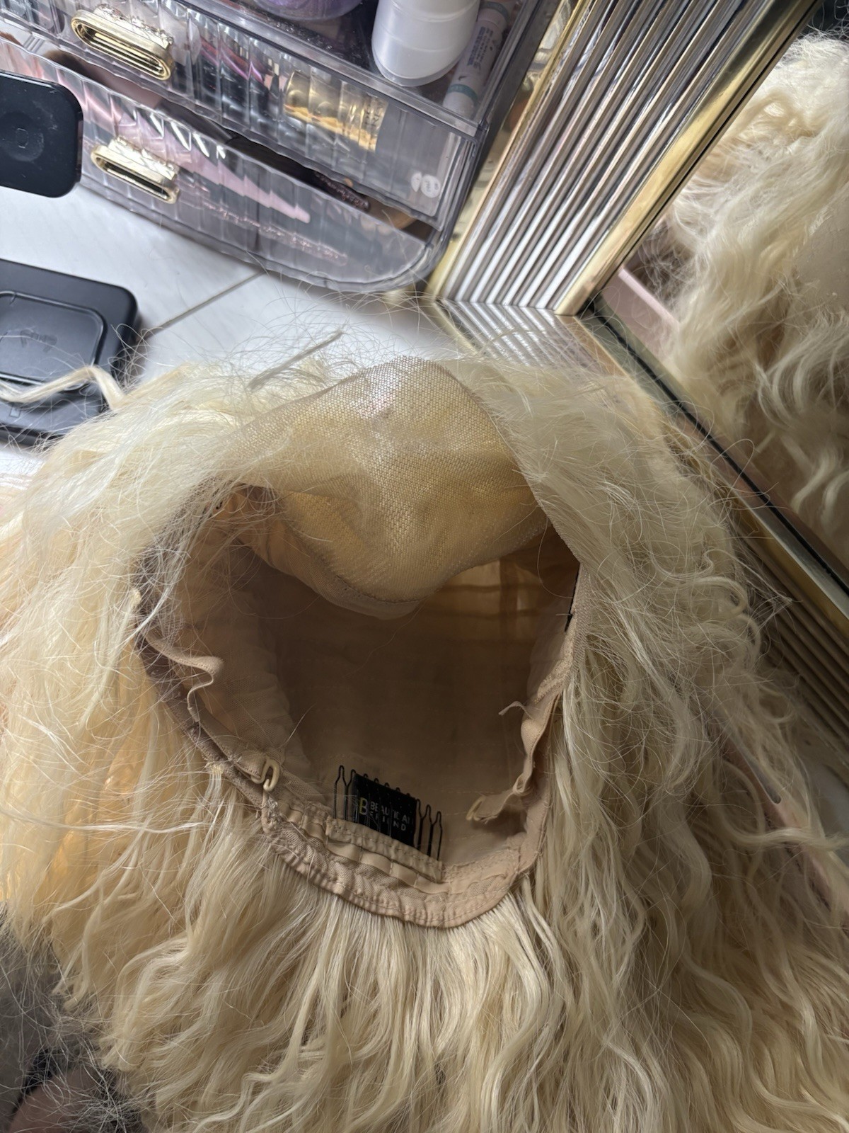 Beautician Friends Lace Front Clip-In Wig Light Blond Wavy 21-30in