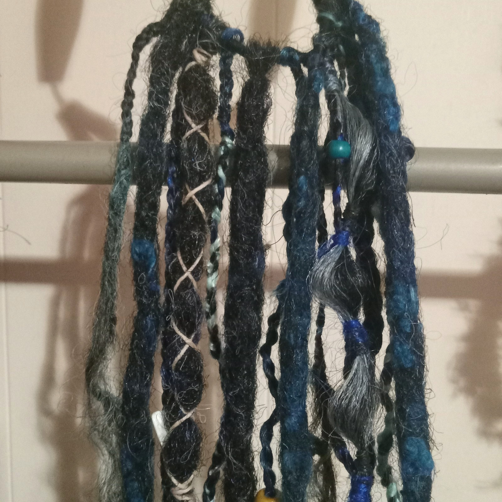 Dreadlock Extensions Hair 0.6 0.8cm Thick Full Handmade 14 burning man Locs set