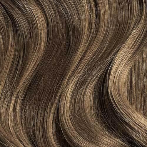 Hair Seamless Clip-in Hair Extensions, Natural 16 Inch Ash Brown Balayage