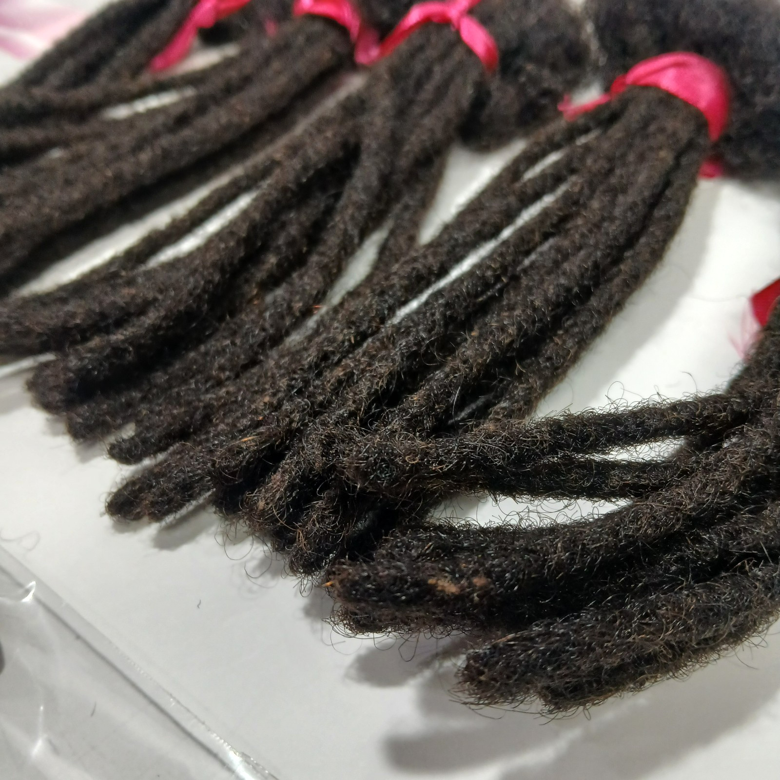 Vecago 50 Strands Loc Extensions Human Hair 6 inch 0.4cm Dreadlock 1B